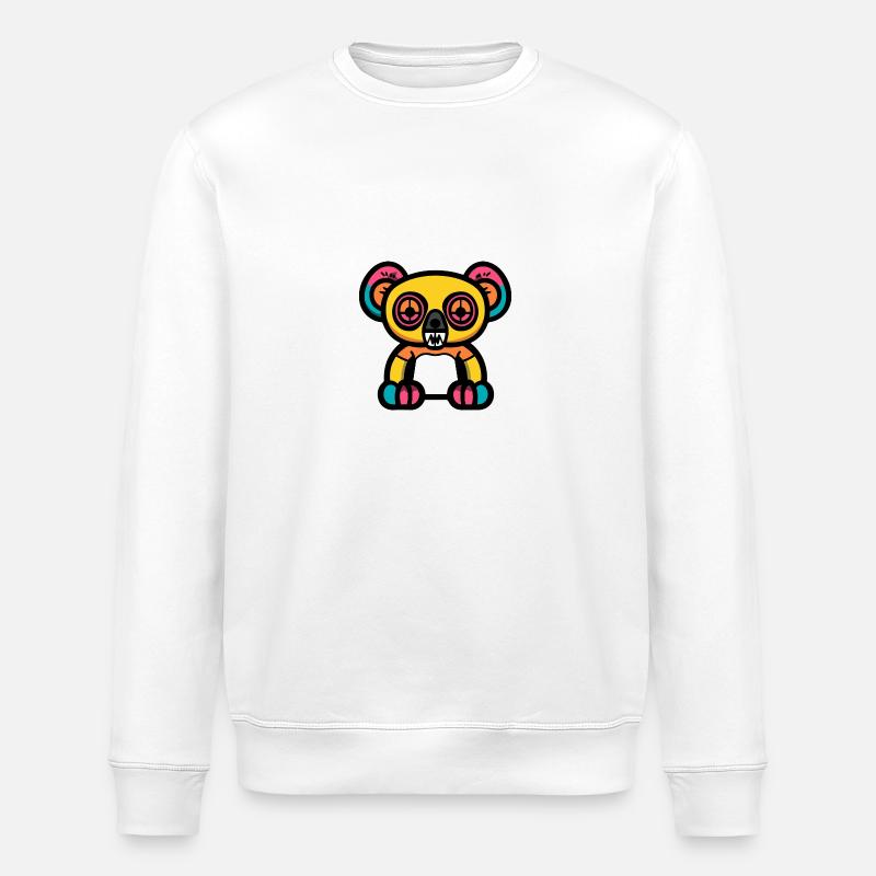 Koala Halloween Comic Zombie - Stanley/Stella Unisex Bio-Sweatshirt ROLLER - Weiß
