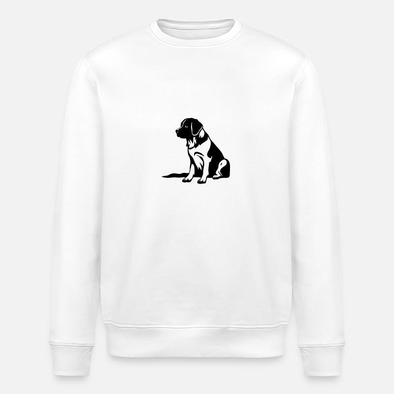Chien Saint-Bernard - Sweat bio ROLLER Stanley/Stella Unisexe - blanc
