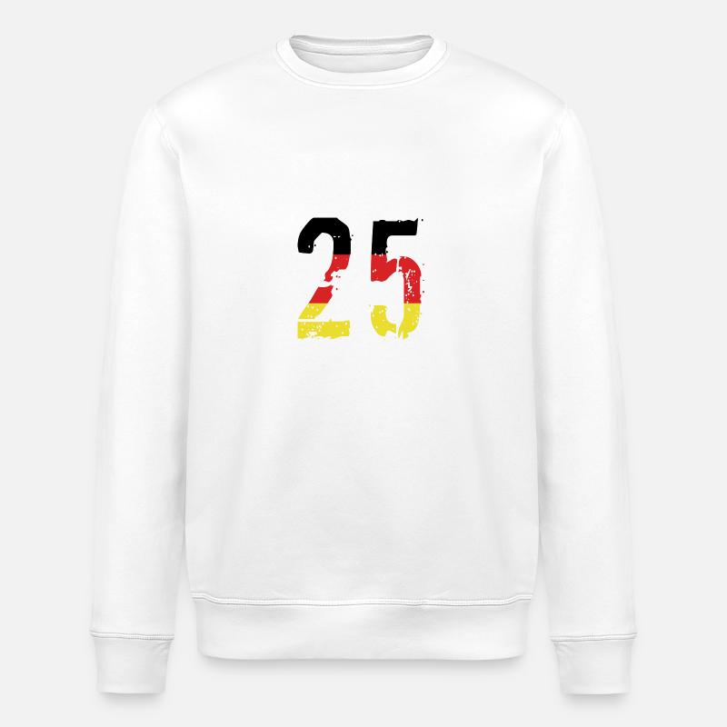 25 Number Germany Jersey - Stanley/Stella ROLLER Unisex Organic Sweatshirt - white