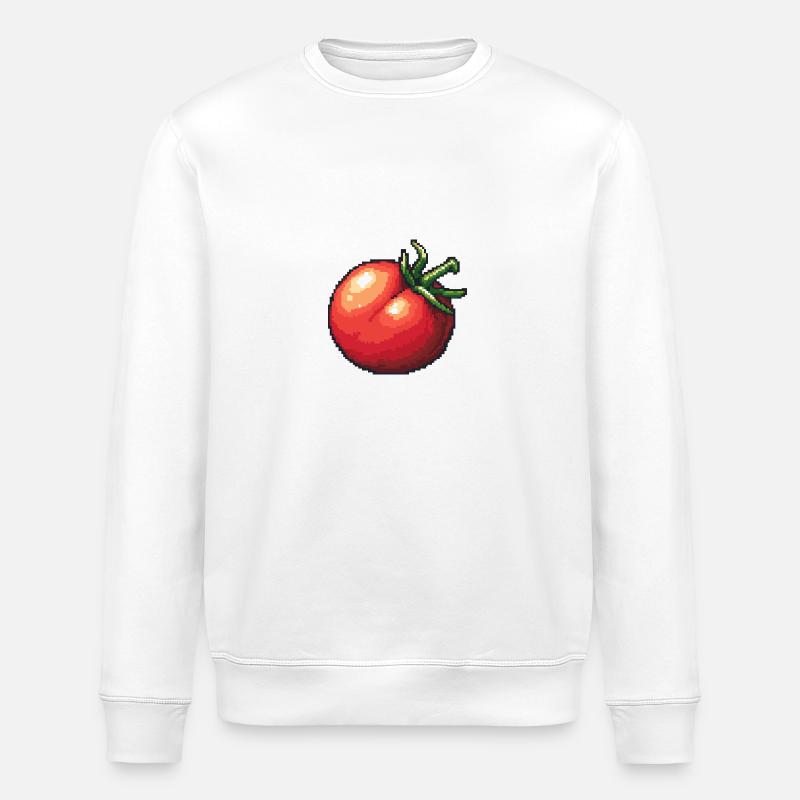 Tomato Pixel Gamer - Stanley/Stella ROLLER Unisex Organic Sweatshirt - white