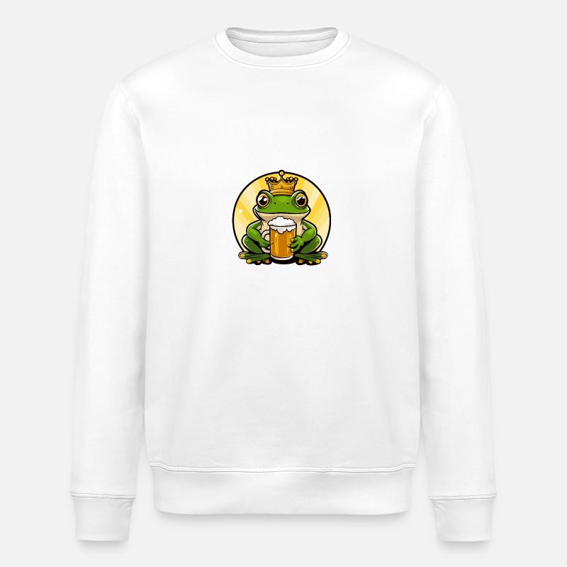 Frog Beer Comic - Stanley/Stella ROLLER Unisex Organic Sweatshirt - white