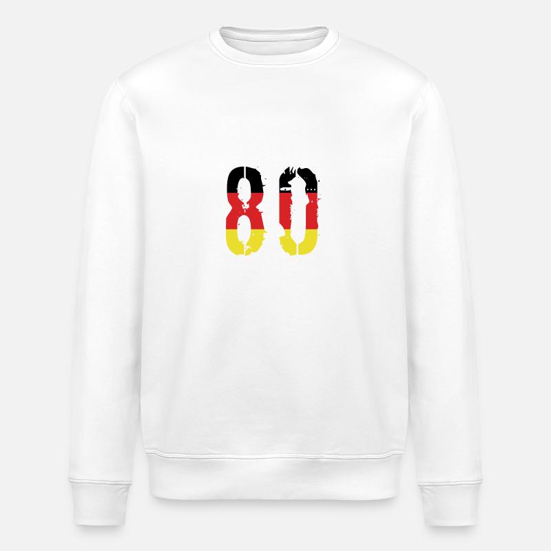 80 Number Germany Jersey - Stanley/Stella ROLLER Unisex Organic Sweatshirt - white