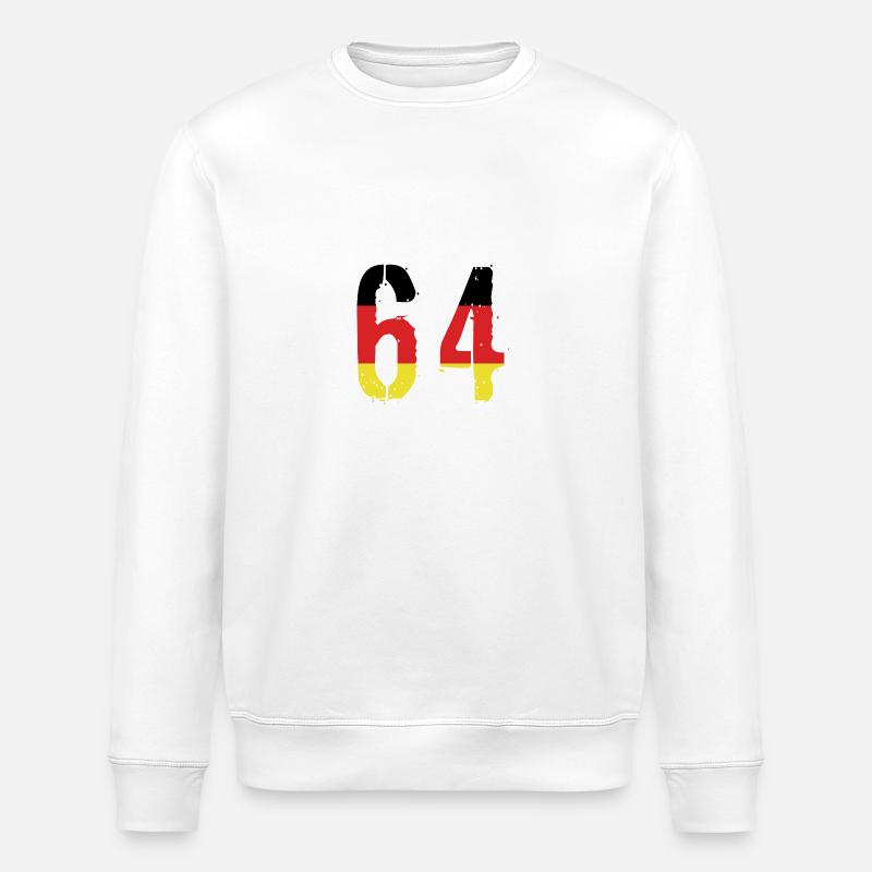 Maillot 64 Numéro Allemagne - Sweat bio ROLLER Stanley/Stella Unisexe - blanc