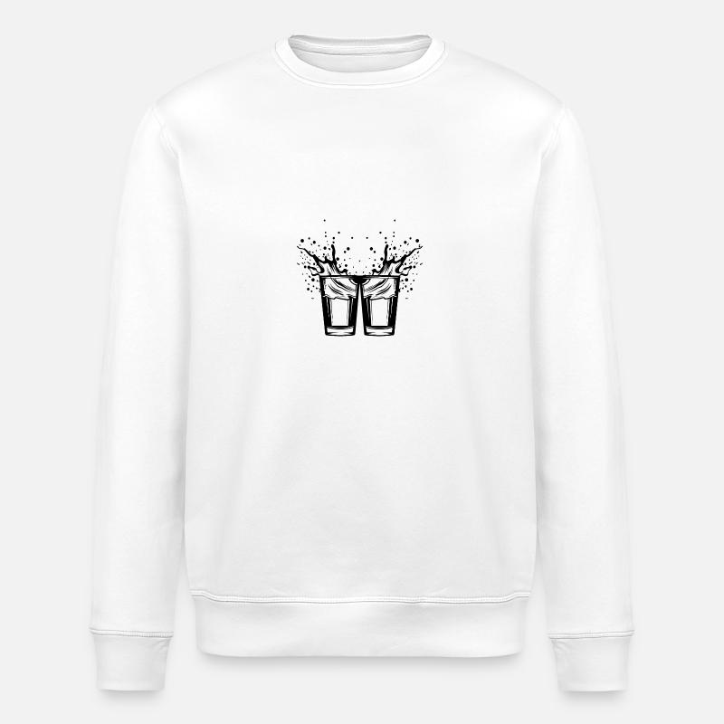 Tequila Glas Alkohol - Stanley/Stella Unisex Bio-Sweatshirt ROLLER - Weiß