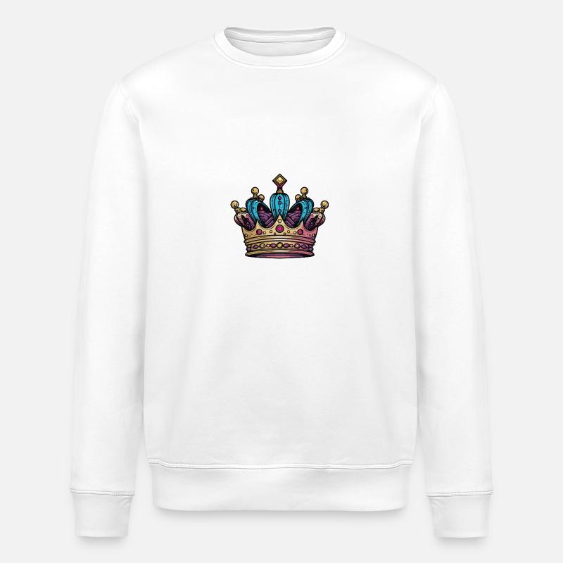 Symbole de la couronne - Sweat bio ROLLER Stanley/Stella Unisexe - blanc