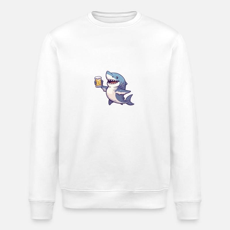 Hai Bier Comic Party - Stanley/Stella Unisex Bio-Sweatshirt ROLLER - Weiß