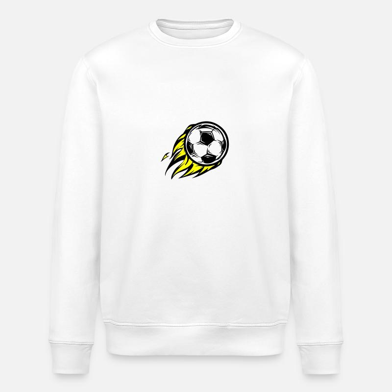 Le football brûle le feu - Sweat bio ROLLER Stanley/Stella Unisexe - blanc