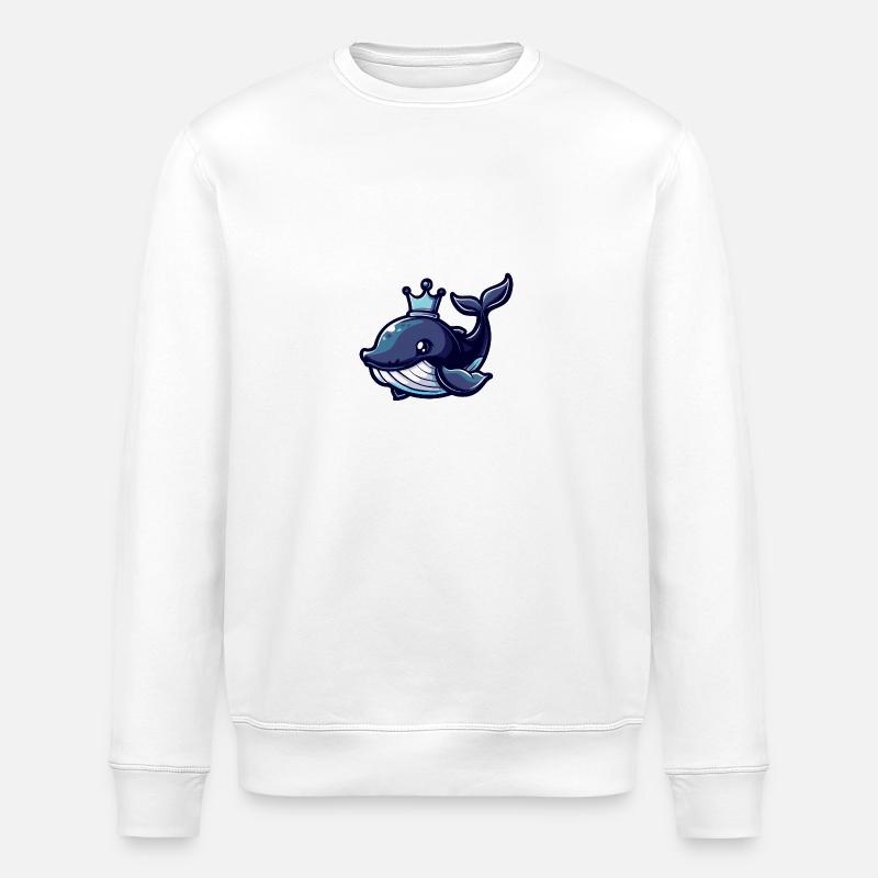 Wal Comic Krone - Stanley/Stella Unisex Bio-Sweatshirt ROLLER - Weiß