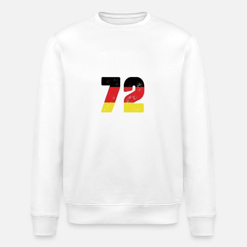 72 Number Jersey Germany - Stanley/Stella ROLLER Unisex Organic Sweatshirt - white