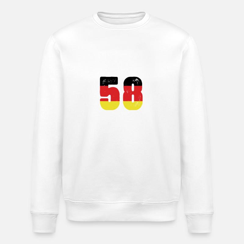 58 Number Jersey Germany - Stanley/Stella ROLLER Unisex Organic Sweatshirt - white