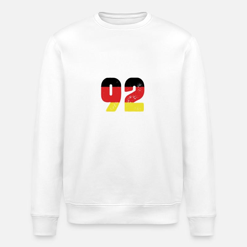 92 Number Jersey Germany - Stanley/Stella ROLLER Unisex Organic Sweatshirt - white
