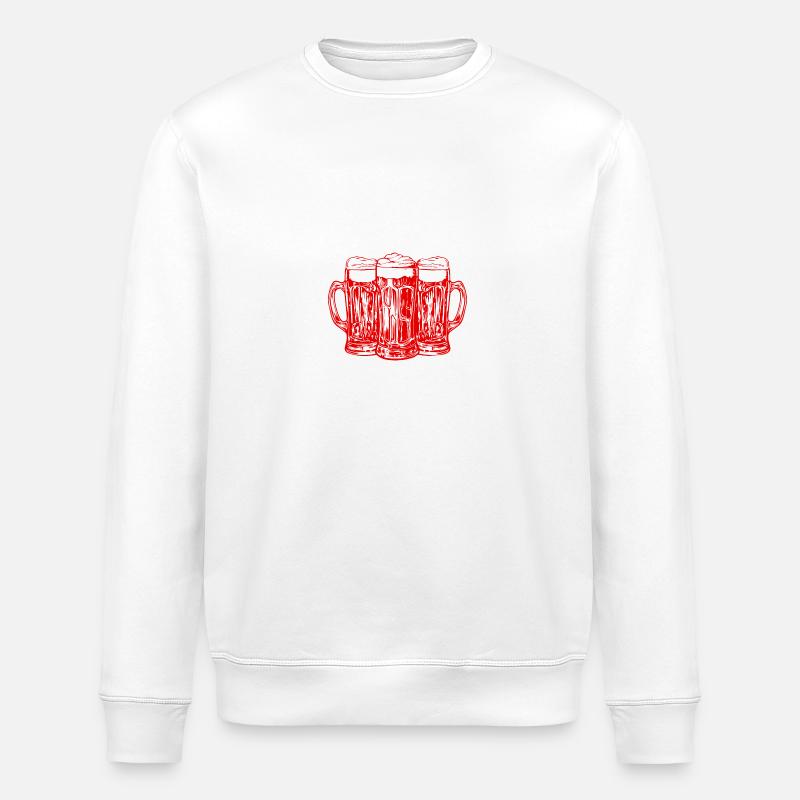 Bier Anstoßen - Stanley/Stella Unisex Bio-Sweatshirt ROLLER - Weiß
