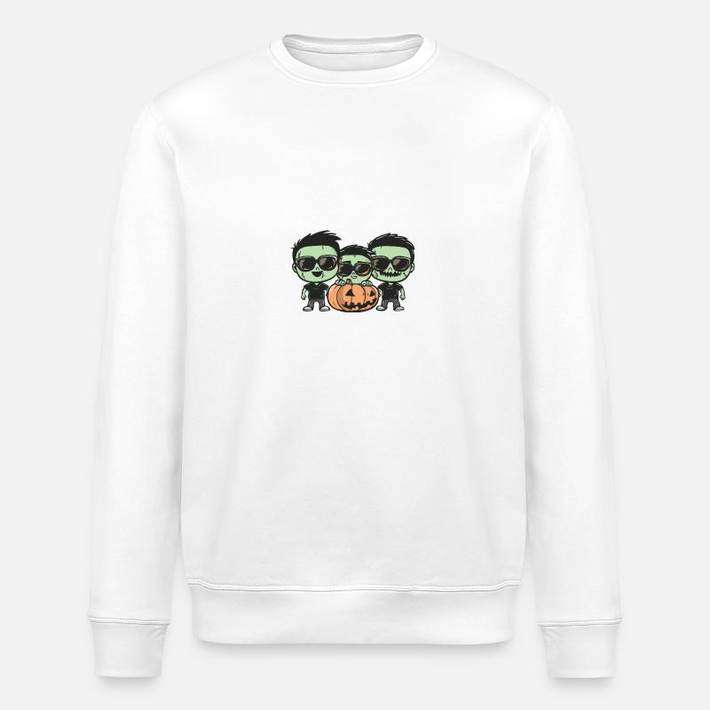 Zombies Halloween Cool - Stanley/Stella ROLLER Unisex Organic Sweatshirt - white