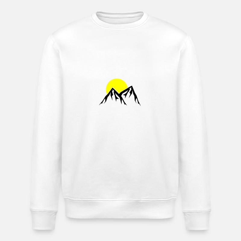 Berge Icon Symbol - Stanley/Stella Unisex Bio-Sweatshirt ROLLER - Weiß