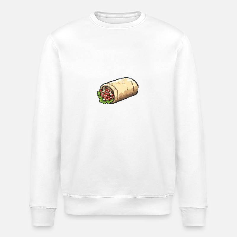 Burrito Pixel Gamer - Stanley/Stella Unisex Bio-Sweatshirt ROLLER - Weiß