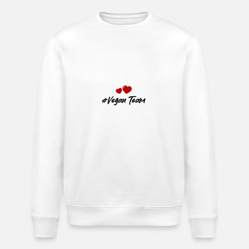 Vegan Team Herz - Stanley/Stella Unisex Bio-Sweatshirt ROLLER - Weiß
