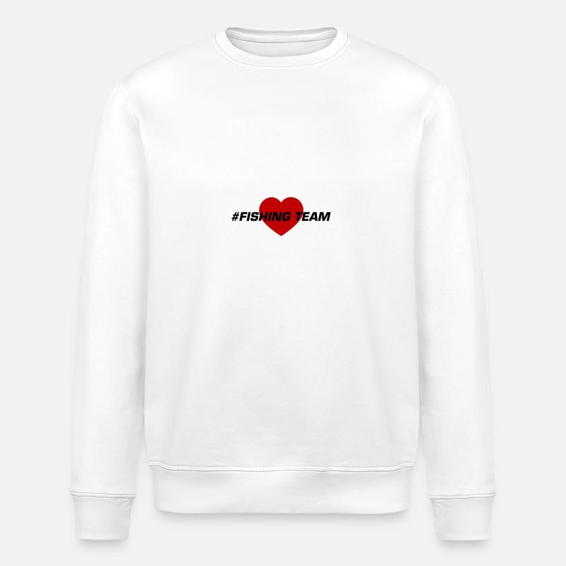 Cœur d’équipe de pêche - Sweat bio ROLLER Stanley/Stella Unisexe - blanc
