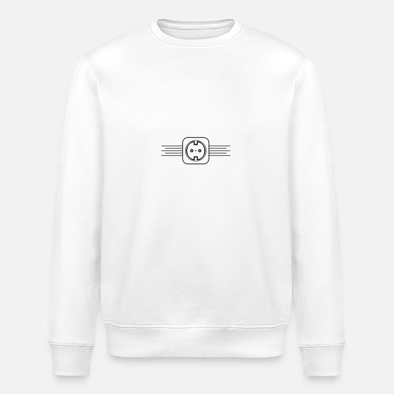 Socket Icon Power - Stanley/Stella ROLLER Unisex Organic Sweatshirt - white