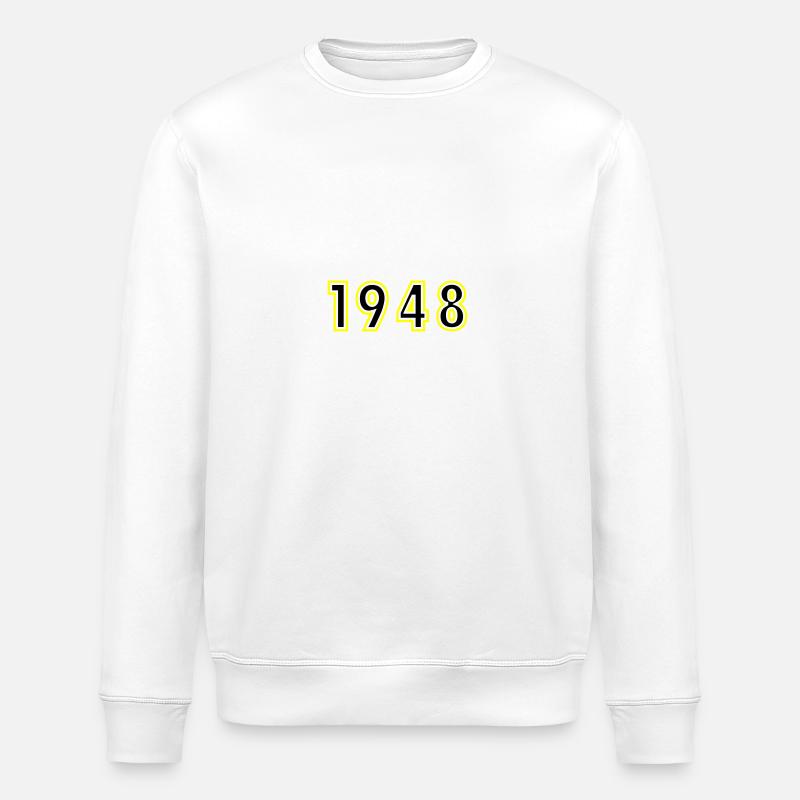 1948 Année Anniversaire - Sweat bio ROLLER Stanley/Stella Unisexe - blanc