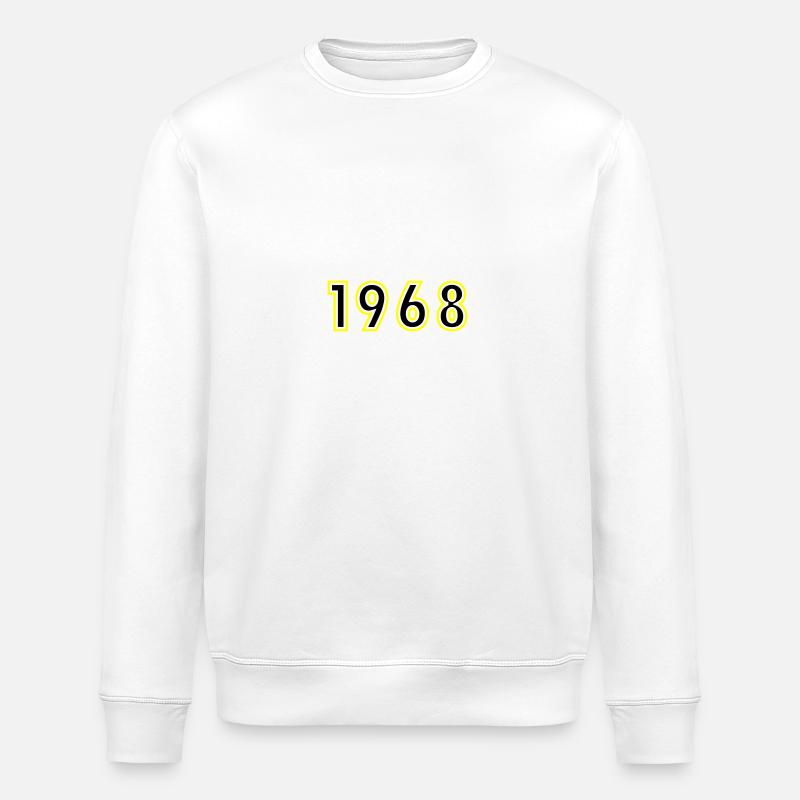 1968 Year Birthday - Stanley/Stella ROLLER Unisex Organic Sweatshirt - white