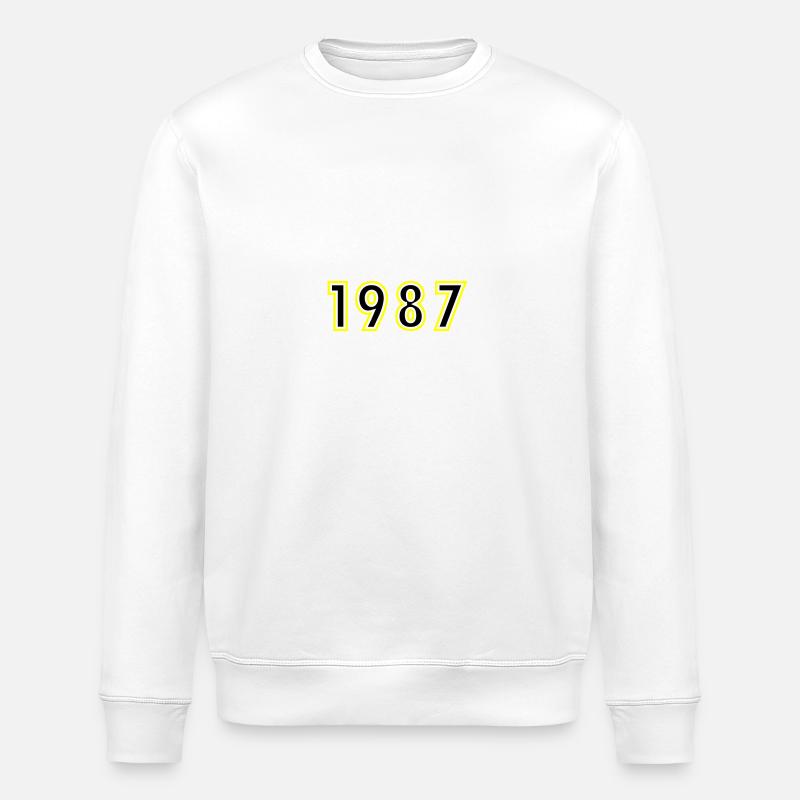 1987 Année Anniversaire - Sweat bio ROLLER Stanley/Stella Unisexe - blanc