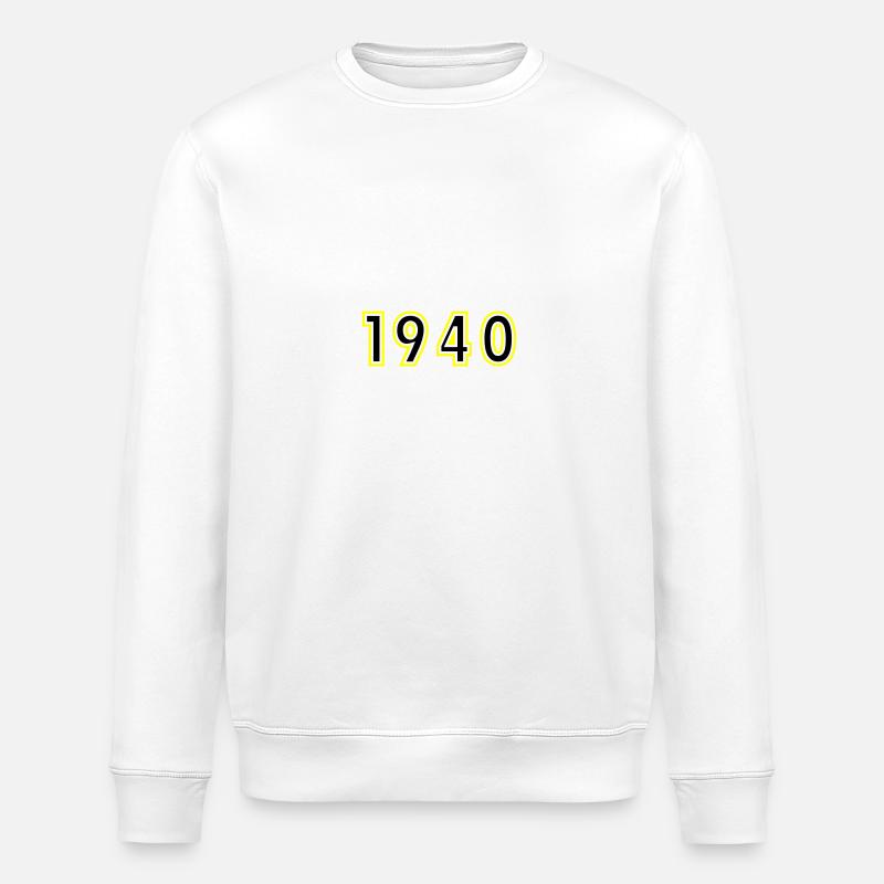 1940 Année Anniversaire - Sweat bio ROLLER Stanley/Stella Unisexe - blanc