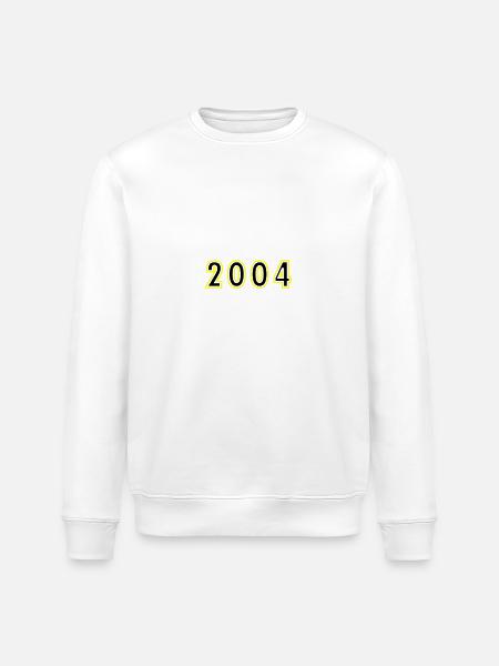 2004 Year Birthday - Stanley/Stella ROLLER Unisex Organic Sweatshirt - white