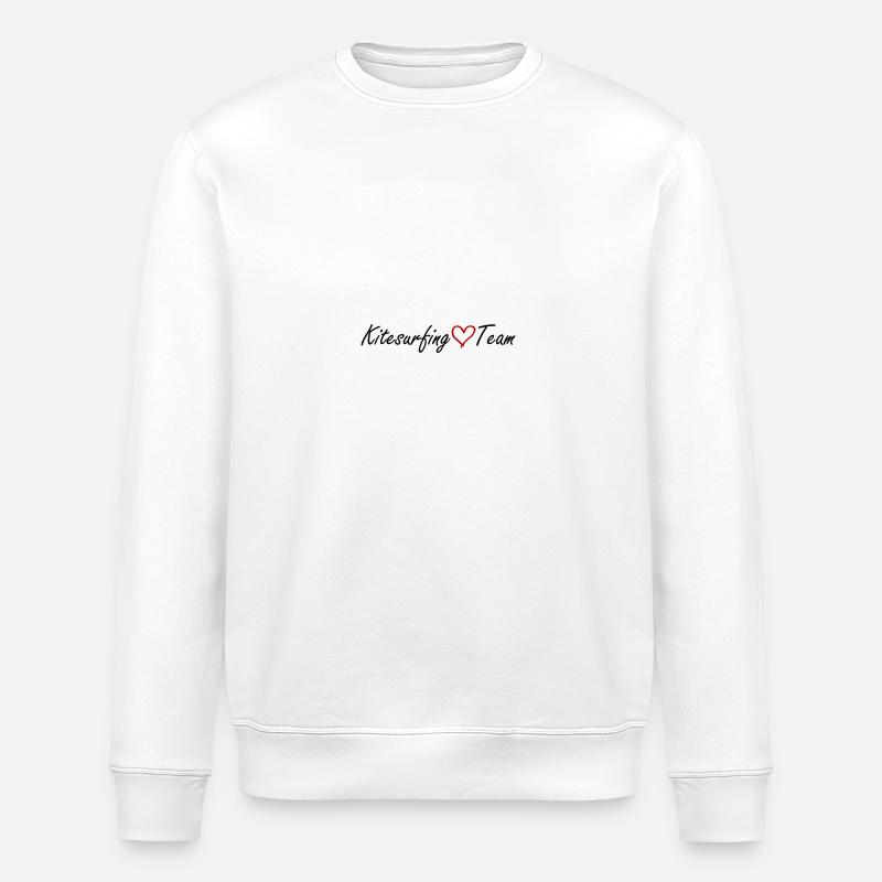 Équipe de kitesurf Cœur - Sweat bio ROLLER Stanley/Stella Unisexe - blanc