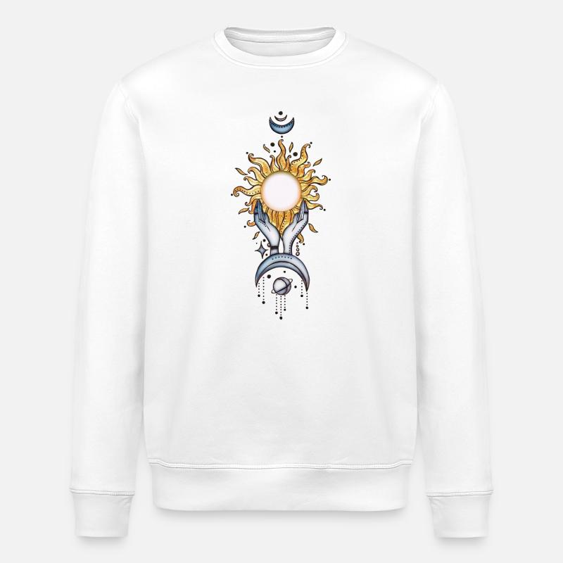 Le Soleil et la Lune - Sweat bio ROLLER Stanley/Stella Unisexe - blanc