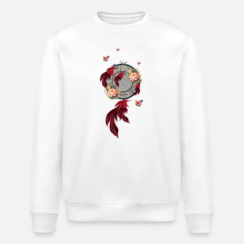 Wunderbare Traumfänger und Schmetterlinge. - Stanley/Stella Unisex Bio-Sweatshirt ROLLER - Weiß
