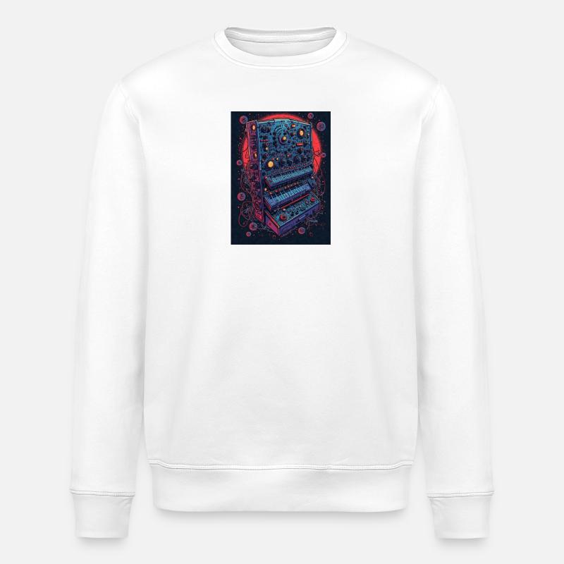 Futuristic electronic music device - Stanley/Stella ROLLER Unisex Organic Sweatshirt - white