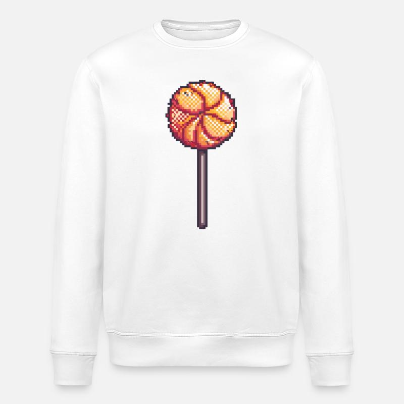 Pixel-Lolli am Stiel - Stanley/Stella Unisex Bio-Sweatshirt ROLLER - Weiß