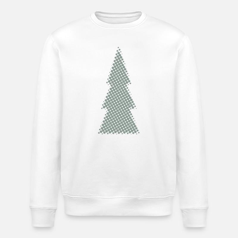 sapin de Noël Pixel Design sapin - Sweat bio ROLLER Stanley/Stella Unisexe - blanc