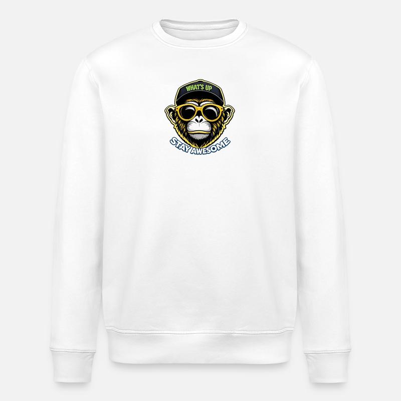 Whats_Up_Logo - Stanley/Stella Unisex Bio-Sweatshirt ROLLER - Weiß