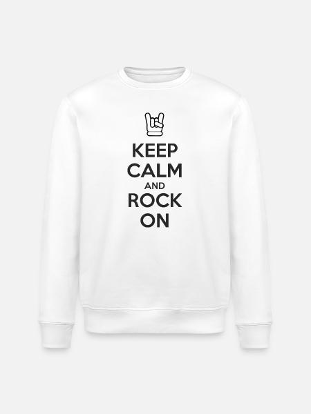 Reste calme et continue - Sweat bio ROLLER Stanley/Stella Unisexe - blanc