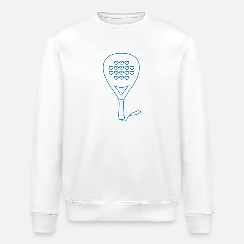 Padel Herz blau - Stanley/Stella Unisex Bio-Sweatshirt ROLLER - Weiß