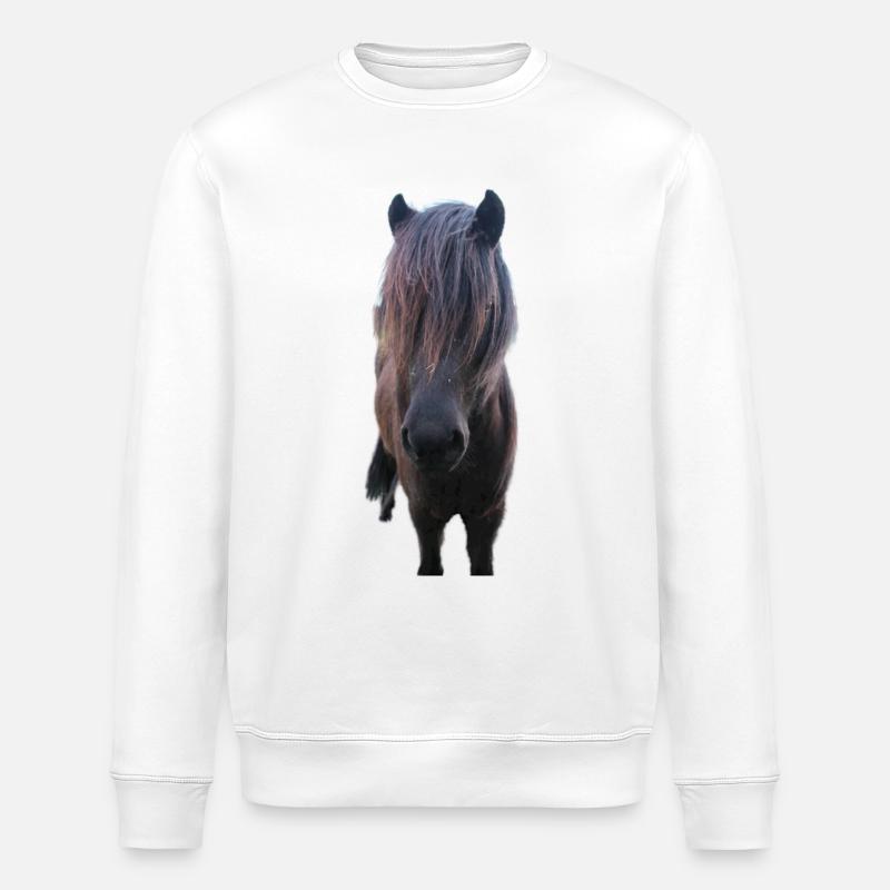 Chevaux T-shirt Cadeau Cavalier - Sweat bio ROLLER Stanley/Stella Unisexe - blanc