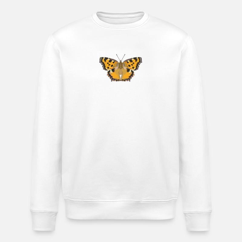 Schmetterlinge: Der Große Fuchs - Stanley/Stella Unisex Bio-Sweatshirt ROLLER - Weiß