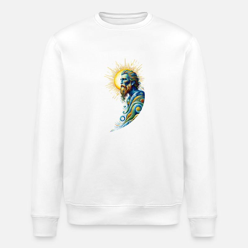 Dieu de Vincent van Gogh - Sweat bio ROLLER Stanley/Stella Unisexe - blanc