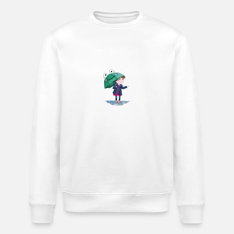 Mädchen mit Regenschirm - Stanley/Stella Unisex Bio-Sweatshirt ROLLER - Weiß