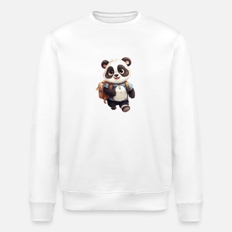 Panda Moritz - Sweat bio ROLLER Stanley/Stella Unisexe - blanc