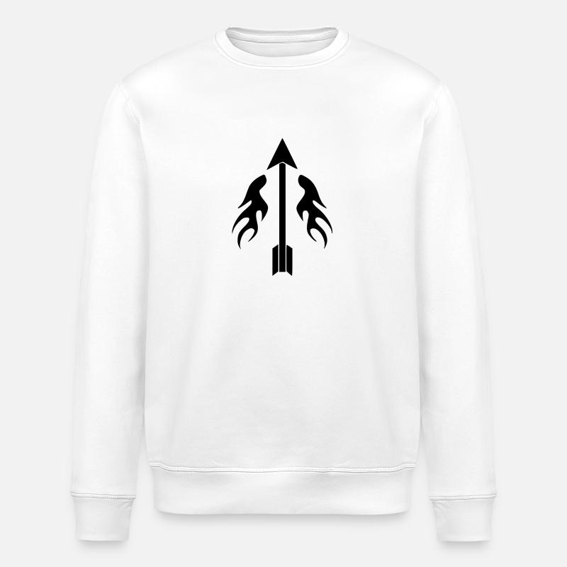 troops Ready - Stanley/Stella ROLLER Unisex Organic Sweatshirt - white