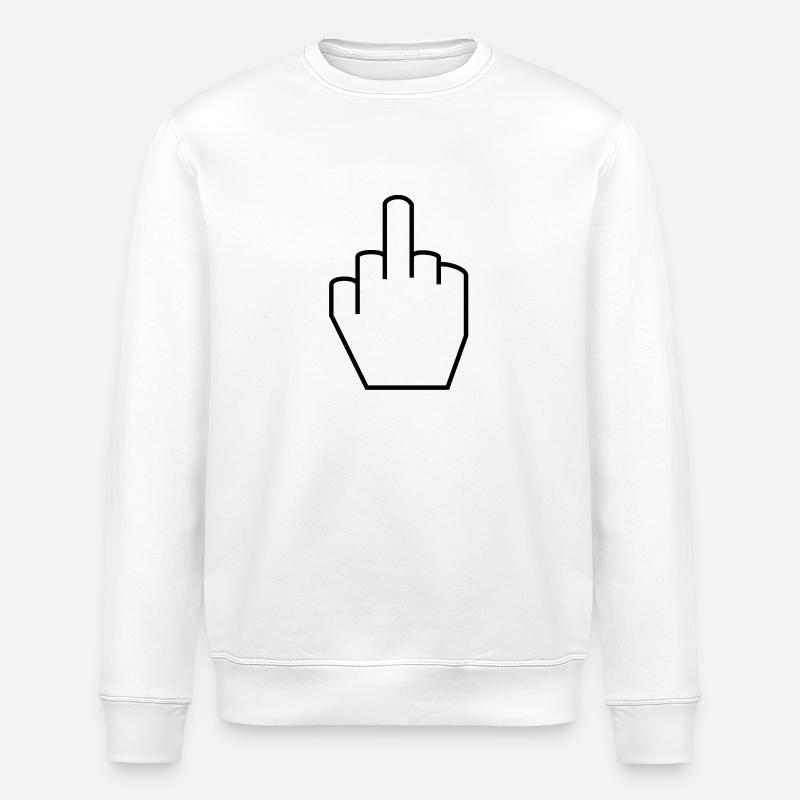 Mittelfinger - Stanley/Stella Unisex Bio-Sweatshirt ROLLER - Weiß