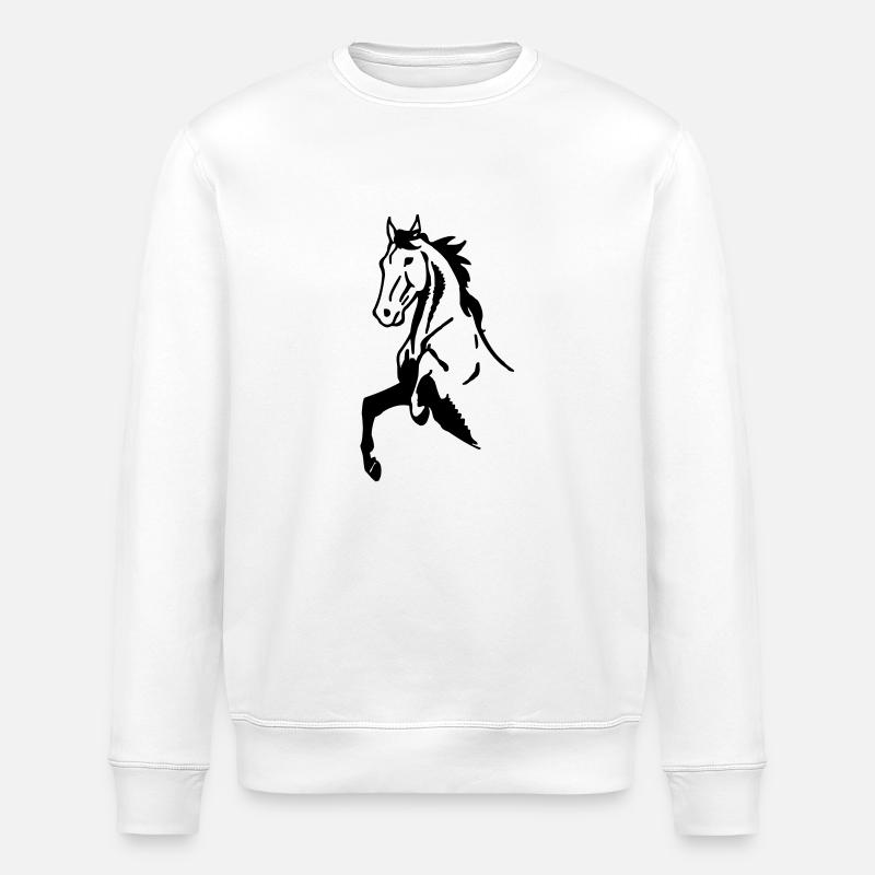 Pferd - Stanley/Stella Unisex Bio-Sweatshirt ROLLER - Weiß