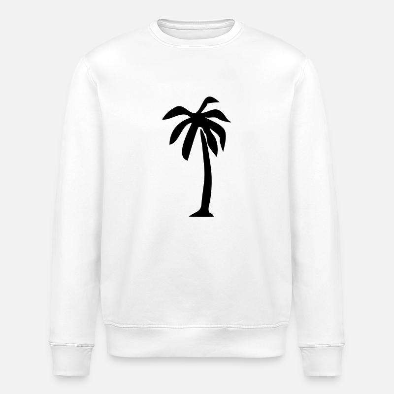 palmier - Sweat bio ROLLER Stanley/Stella Unisexe - blanc