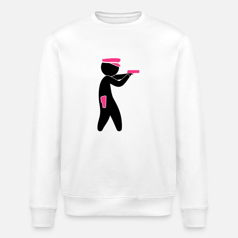 Police (2c)++2013 - Stanley/Stella ROLLER Unisex Organic Sweatshirt - white