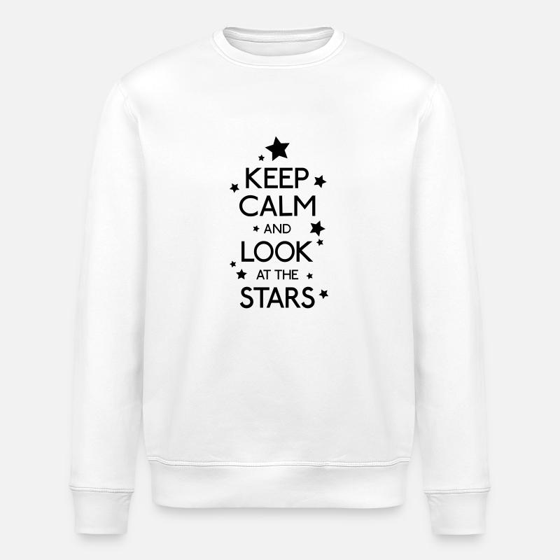 Keep Calm Stars - Stanley/Stella Unisex Bio-Sweatshirt ROLLER - Weiß