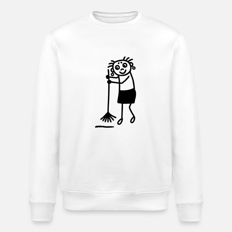 Fleißige Hausfrau - Stanley/Stella Unisex Bio-Sweatshirt ROLLER - Weiß