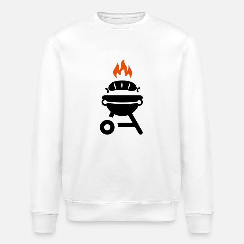 Grill mit Wurst - Stanley/Stella Unisex Bio-Sweatshirt ROLLER - Weiß