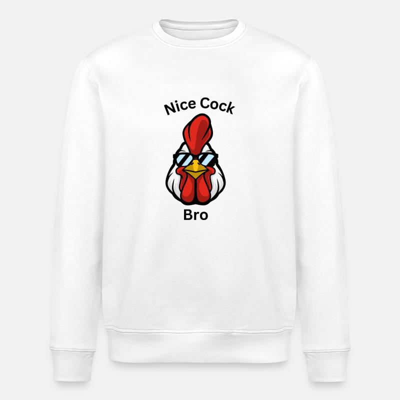 Nice Cock Bro - Stanley/Stella Unisex Bio-Sweatshirt ROLLER - Weiß